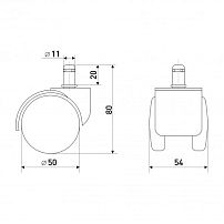 Soller опора колесная для офисных кресел 50мм (200,5!!!)
