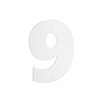 Цифра дверная Пермь "9" белая 60 мм 