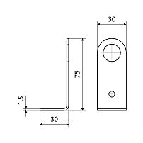 Проушина д/нав.замков 30х75 (30*100) угловая цинк пара Упакованная (50) Проушина д/нав.замков 30х75 (30*100) угловая цинк пара Упакованная (50)