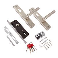 БУЛАТ ЗВ4-1.02.08 ФЕРОНА матовый никель 5 перф.кл. Замок врезной с/руч (12)