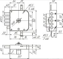 Балашиха ЗН4 032.0.0 (ЗН 4 032.0.1.) 5кл. правый, ЗД Замок накладной тяж (6) Балашиха ЗН4 032.0.0 (ЗН 4 032.0.1.) 5кл. правый, ЗД Замок накладной тяж (6)