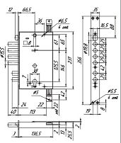 Балашиха ЗВ13 173.1.1 2-х кл  б/о  ЗЩЗД Замок врезной тяж (5) Балашиха ЗВ13 173.1.1 2-х кл  б/о  ЗЩЗД Замок врезной тяж (5)