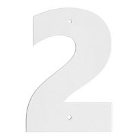 Цифра дверная Пермь "2" белая 140 мм 