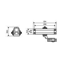 АЛЛЮР Доводчик дверной COMFORT(КОМФОРТ) ДД 208/4-6 A-S (до140 кг) серебро RAL9006, морозостойкий(10)