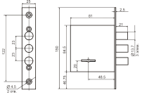 Рязань ЗВ 8-8Д/13 70900 Замок врезной б/руч (20)