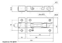 С-Пб Засов накладной под замок с круг. ригелем медь (35)