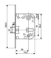 RENZ L 2070 Black черный Защелка  (50) 