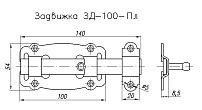Задвижка Н.Новгород дверная плоская ЗД-100-Пл-SL старая бронза/цинк (14) 