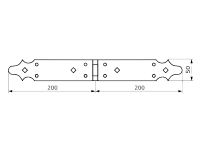 Домарт Петля фигурная 200х200 кованая СУЗДАЛЬ черный (30) 