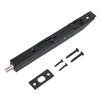 АЛЛЮР 01-160 BL матовый черный Шпингалет торцевой (320,40) АЛЛЮР 01-160 BL матовый черный Шпингалет торцевой (320,40)