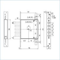 Балашиха ЗВ8 140.1.0 б/о с/т 5 ригелей  d15,5 Замок врезной тяж (5) Балашиха ЗВ8 140.1.0 б/о с/т 5 ригелей  d15,5 Замок врезной тяж (5)