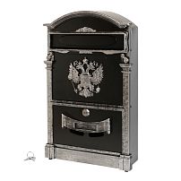 Ящик почтовый АЛЛЮР №4011В "Герб" старое серебро (5)