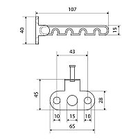 Ограничитель открывания окна L-105 мм белый Упакованный (50)