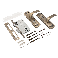 АЛЛЮР ЗВ4-1/55A AB ст.бронза автомат ДЛЯ КАЛИТОК без ц/мех. Замок врезной с/руч (12)