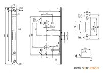 Рязань BORDER ROOM хром (хедер) 81802 Защелка (30)
