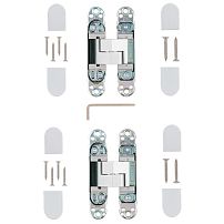 Апекс 115*23-3D-Z-CRM (R11,5) мат.хром скрыт.устан.(B2B) Петля врезная дверная 2шт (30)