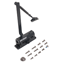 NOTEDO Доводчик дверной DC-040 BLACK до 40 кг черный (10) NOTEDO Доводчик дверной DC-040 BLACK до 40 кг черный (10)