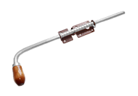 Засов Домарт с пружиной 500мм медь антик d-16мм (5)