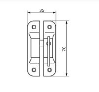 Завертка форточная Домарт под золото (50) 