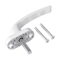 Ручка для пластик.окон ЛУНА "HOPA" штифт 35 мм белая Упакованная (100) 