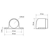 СТАНДАРТ 926 BL пушка матовый черный магнитный ограничитель ЕВРОПАКЕТ (280,35) (180,30)