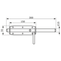 Засов Домарт воротный ЗВ-300 цинк (5) 
