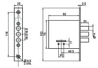 Рязань ЗВ 8-8У/13 (засов 12мм) б/о BORDER 76314 Замок врезной б/руч (30) Рязань ЗВ 8-8У/13 (засов 12мм) б/о BORDER 76314 Замок врезной б/руч (30)