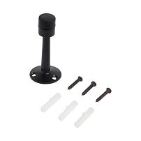 СТАНДАРТ 3055 BL прямой матовый черный ограничитель дверной ЕВРОПАКЕТ (200,50)