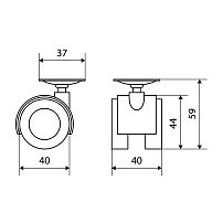 Soller опора колесная резиновый ход 40мм Упакованная (150) Soller опора колесная резиновый ход 40мм Упакованная (150)