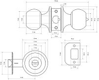 СТАНДАРТ 607 BK AC ст.медь фикс Защёлка (30)