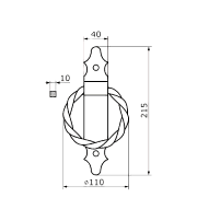 Домарт РК 110 мод.1 (черная) Ручка-кольцо (10) Домарт РК 110 мод.1 (черная) Ручка-кольцо (10)