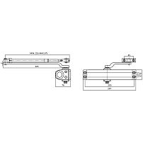 СТАНДАРТ Доводчик дверной MAX ДД 230/5-7 A-B (до 150 кг) черный RAL9005, морозостойкий(10)