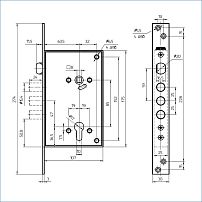 Балашиха ЗВ7 718.0.0 антипаника м/о 85 мм, б/о, без ц/м, Замок врезной тяж (10) Балашиха ЗВ7 718.0.0 антипаника м/о 85 мм, б/о, без ц/м, Замок врезной тяж (10)