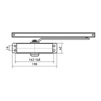 БУЛАТ Доводчик дверной ARCTIC (АРКТИК) ДД 502/4 AH-B (40-90 кг) черный со скольз.тяг, морозостойкий БУЛАТ Доводчик дверной ARCTIC (АРКТИК) ДД 502/4 AH-B (40-90 кг) черный со скольз.тяг, морозостойкий