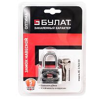 БУЛАТ ВС 3-П40 ПЛ стальной 5кл. d=6мм Замок навесной (72,12) БУЛАТ ВС 3-П40 ПЛ стальной 5кл. d=6мм Замок навесной (72,12)