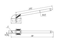 Домарт Упор воротный 300 мм  серый металик (10)