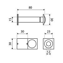 БУЛАТ ГД 02.16.02 (70/130 мм) матовый черный Глазок дверной (10,100) БУЛАТ ГД 02.16.02 (70/130 мм) матовый черный Глазок дверной (10,100)