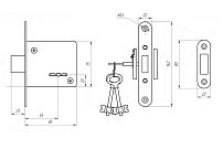 Д-град Абсолют ЗВ8-4А 3 кл.  Замок врезной (30)