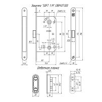 Гардиан "SOFT (СОФТ) 1 M" BL мат.черный магнитная Защелка (30)