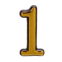 Цифра дверная АЛЛЮР БОЛЬШАЯ пластик "1" золото (1000,50)