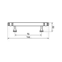 StahlBuro AP2311-96 2шт., W матовый белый хром. Ручка-скоба мебельная (20, 200) StahlBuro AP2311-96 2шт., W матовый белый хром. Ручка-скоба мебельная (20, 200)