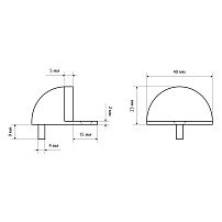 СТАНДАРТ 8185 SN круглый мат.никель ограничитель дверной ЕВРОПАКЕТ (360,60)
