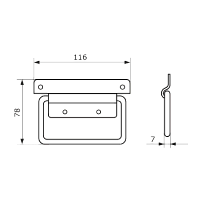 Домарт Ручка откидная для погреба (хром) (50)