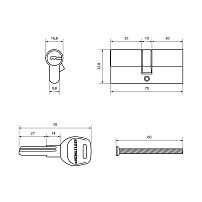 АЛЛЮР HD F 70-5К WHITE белый перф.кл Цилиндровый механизм (50,10)