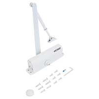 NOTEDO Доводчик дверной DC-150 легкий характер WHITE до 160 кг белый (10) NOTEDO Доводчик дверной DC-150 легкий характер WHITE до 160 кг белый (10)