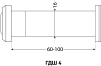 АЛЛЮР ГДШ-4 БШт 60-100мм d=16мм ст.бронза Глазок дверной (200,20) АЛЛЮР ГДШ-4 БШт 60-100мм d=16мм ст.бронза Глазок дверной (200,20)