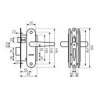 Птимаш ЗВ9-4.08 хром Замок врезной с/руч (10) Птимаш ЗВ9-4.08 хром Замок врезной с/руч (10)
