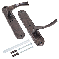 Эльбор 4.630 д/замка 1.06.32, 1.05.29 сув.,антик медь, 42мм прав. Комплект ручек Эльбор 4.630 д/замка 1.06.32, 1.05.29 сув.,антик медь, 42мм прав. Комплект ручек