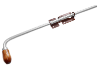 Засов Домарт с пружиной 600мм медь антик d-16мм (5)