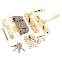 АЛЛЮР 127/1 GP латунь Замок врезной с/руч (12) АЛЛЮР 127/1 GP латунь Замок врезной с/руч (12)